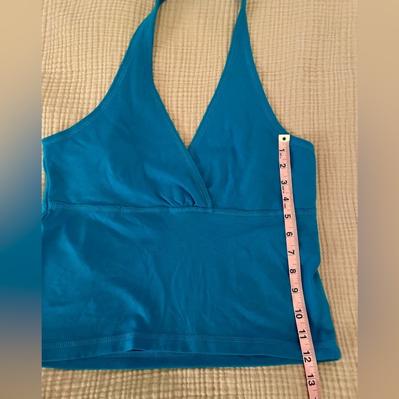 NWT Anthropologie Pilcro Turquoise, Cotton, Halter Top. Super Cute! Medium - Picture 4 of 6